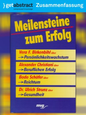 cover image of Meilensteine zum Erfolg (Zusammenfassung)